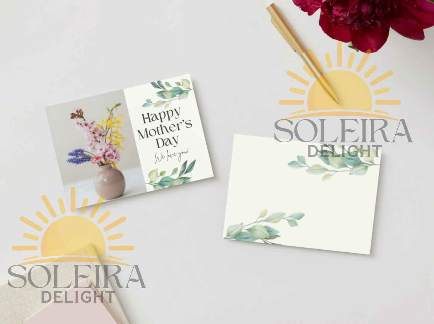 Happy Mother's Day Card - Floral Vase