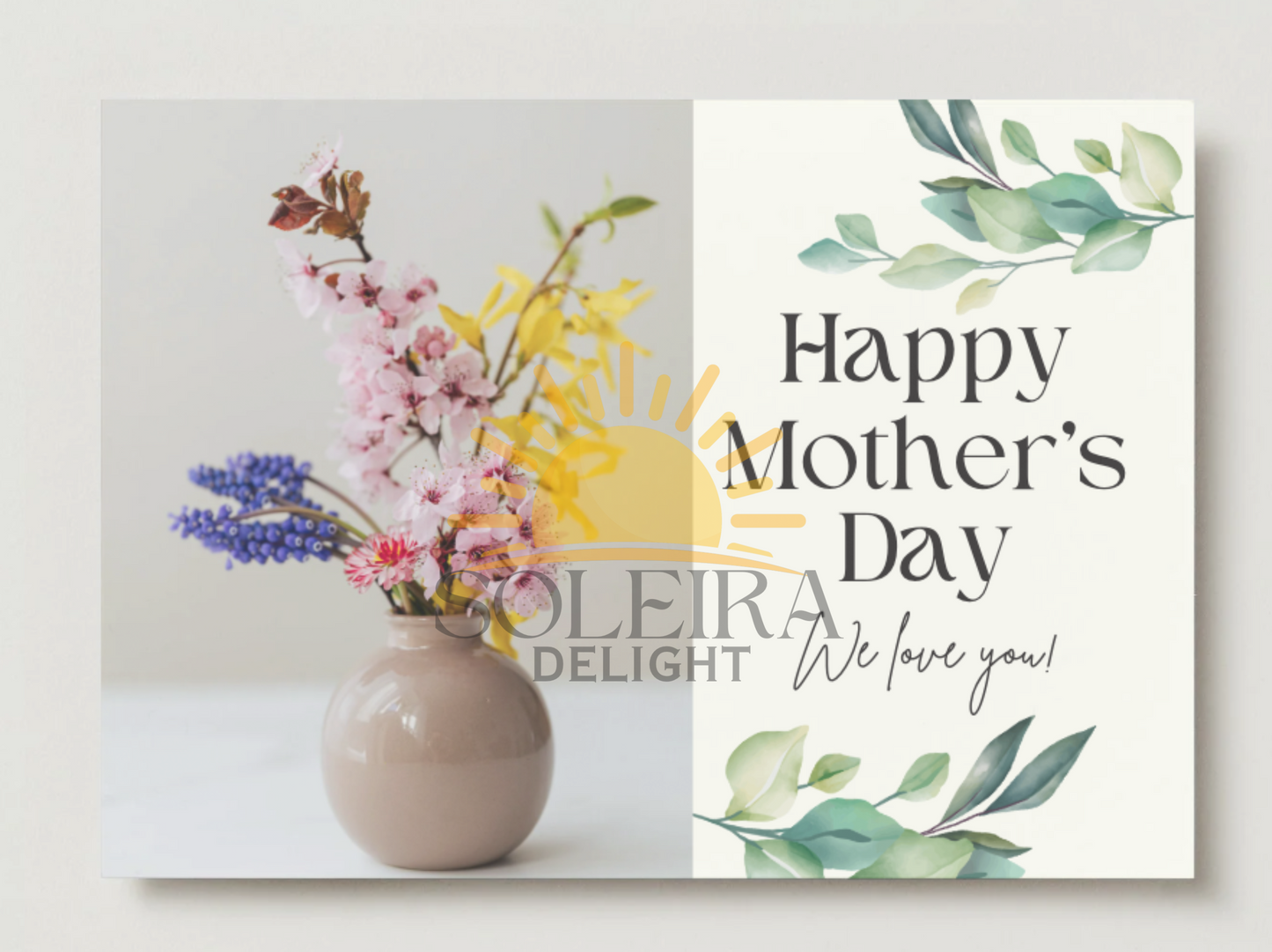 Happy Mother's Day Card - Floral Vase