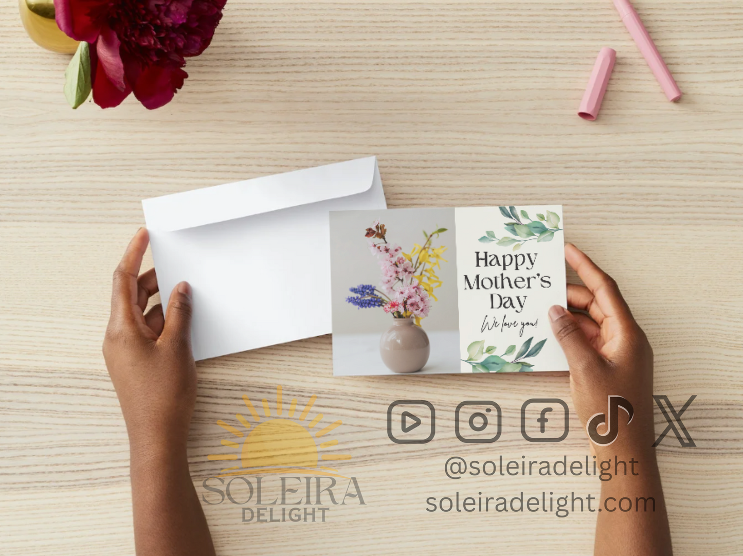 Happy Mother's Day Card - Floral Vase