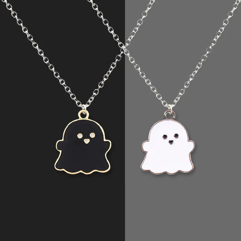 Ghost Pendant Charm Necklace