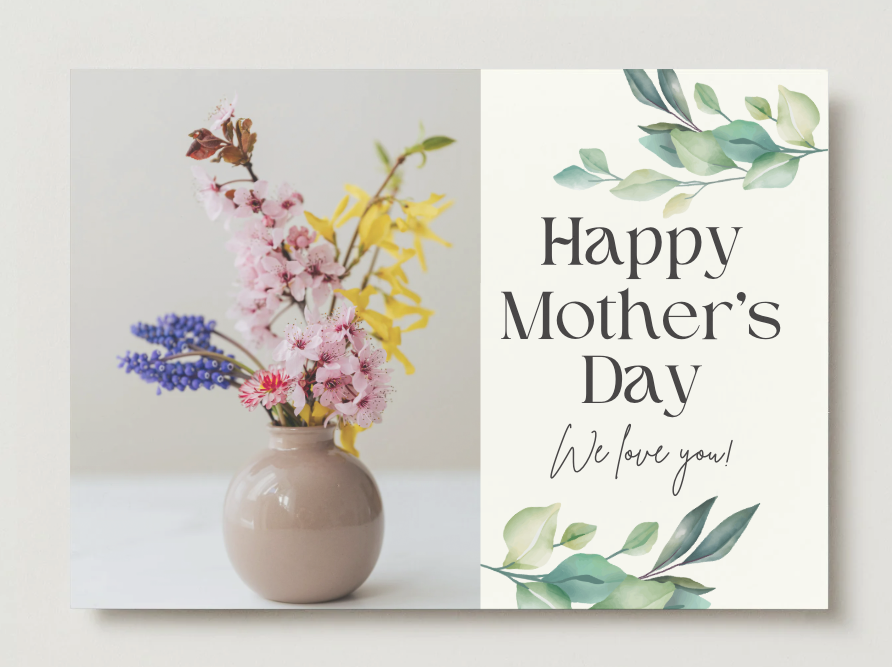 Happy Mother's Day Card - Floral Vase