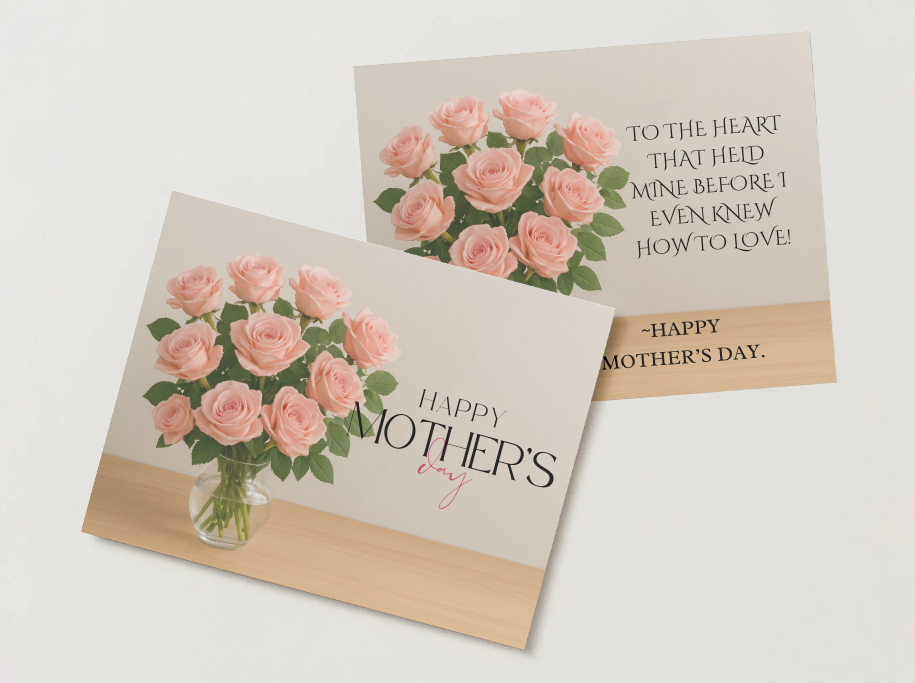 Happy Mother's Day Card - Pink Roses