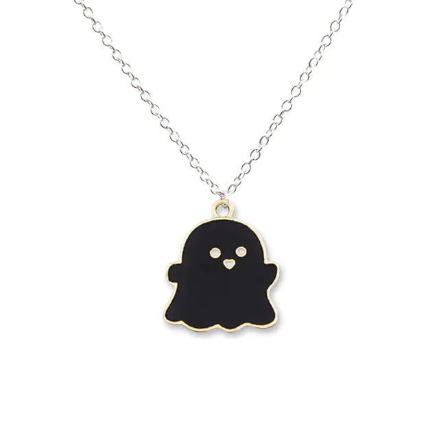 Ghost Pendant Charm Necklace