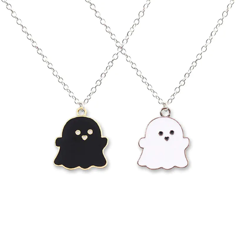 Ghost Pendant Charm Necklace