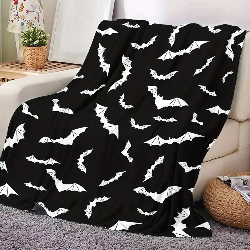 Halloween Bat Print Blanket