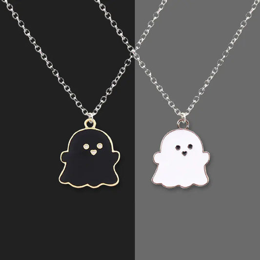 Ghost Pendant Charm Necklace
