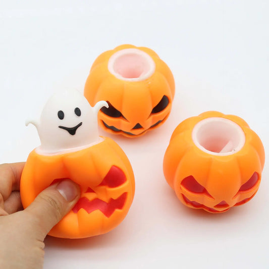 Halloween Jacko-Lantern Ghost Squeeze Toy