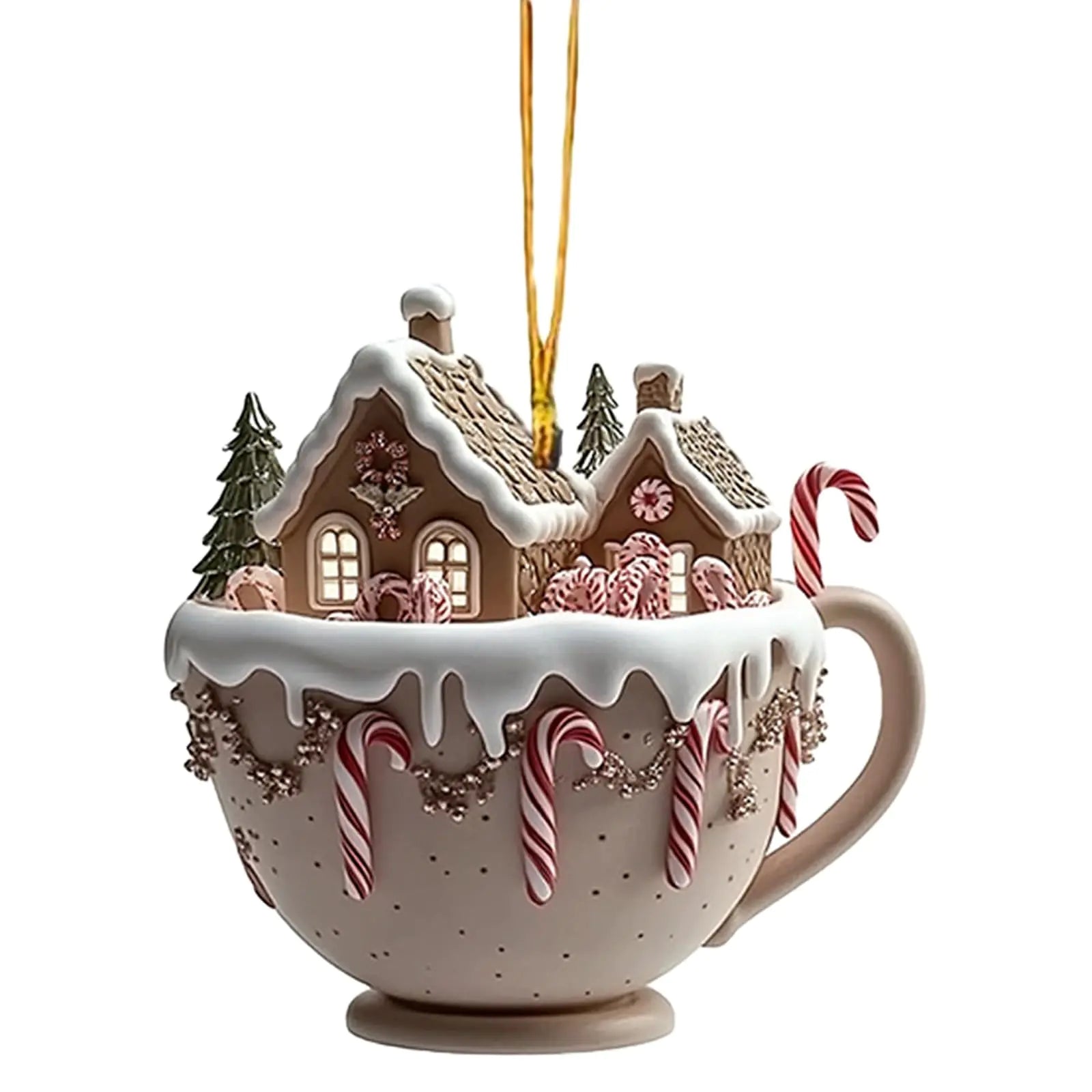 Christmas Mug Gingerbread House Ornament