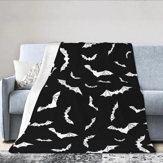 Halloween Bat Print Blanket