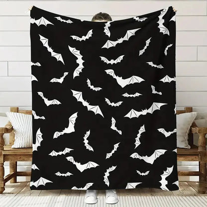 Halloween Bat Print Blanket