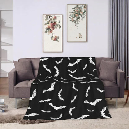 Halloween Bat Print Blanket