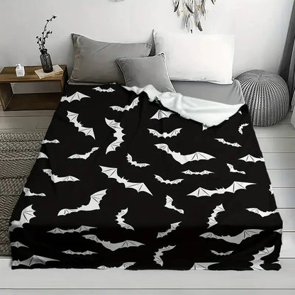 Halloween Bat Print Blanket